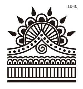 CD-101 Rocooart женские сексуальные хны цветок временные татуировки наклейки Черные Водонепроницаемые поддельные ювелирные изделия татуировки Лотос боди арт татуировки Кружева - Цвет: CD-101