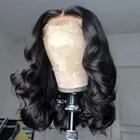 Парик женский из натуральных волос, на сетке, 4 х4, естественный цвет