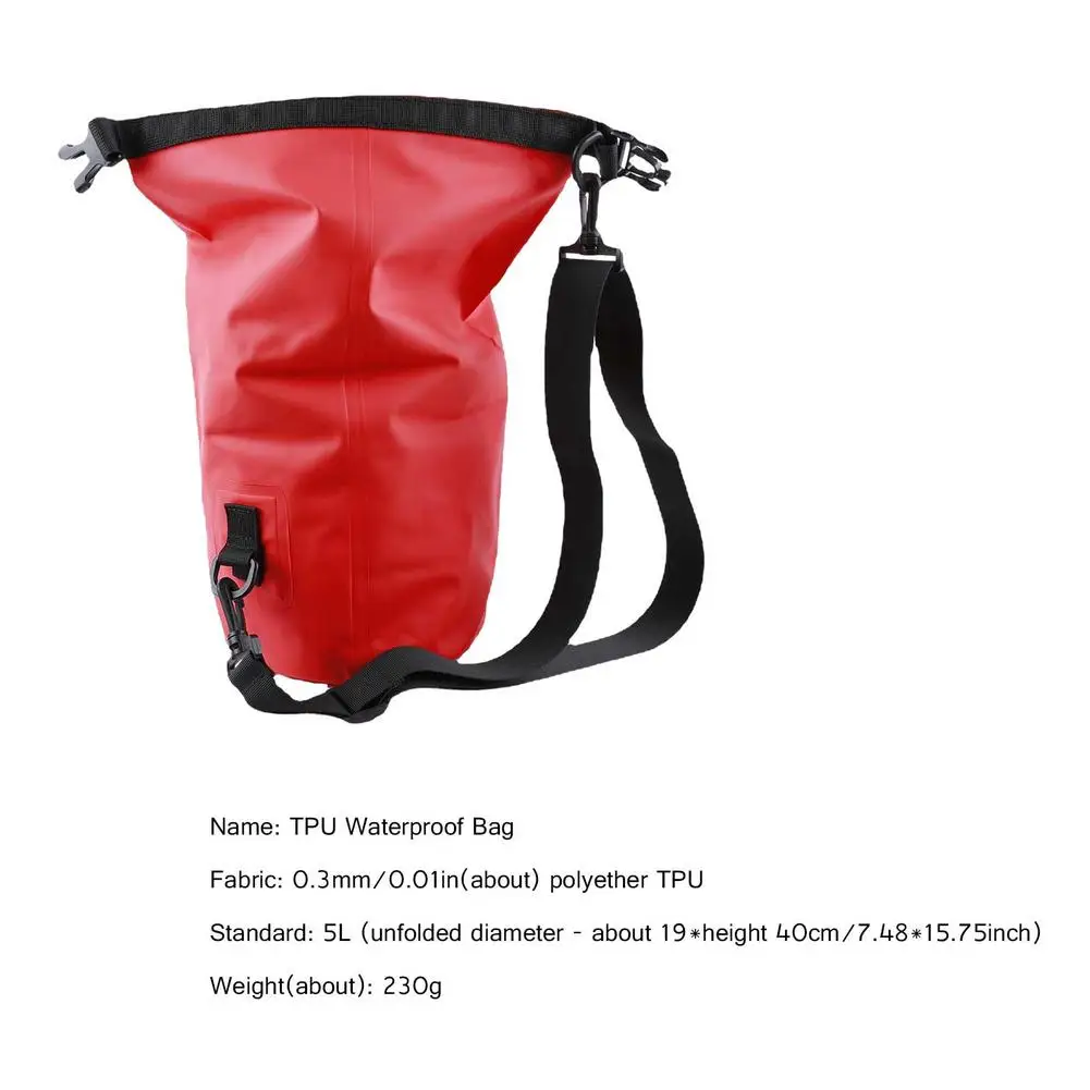 

5L Waterproof Dry Bag Pack Sack Swimming Rafting Kayaking River Trekking Floating Sailing Canoing Boating Storage bag