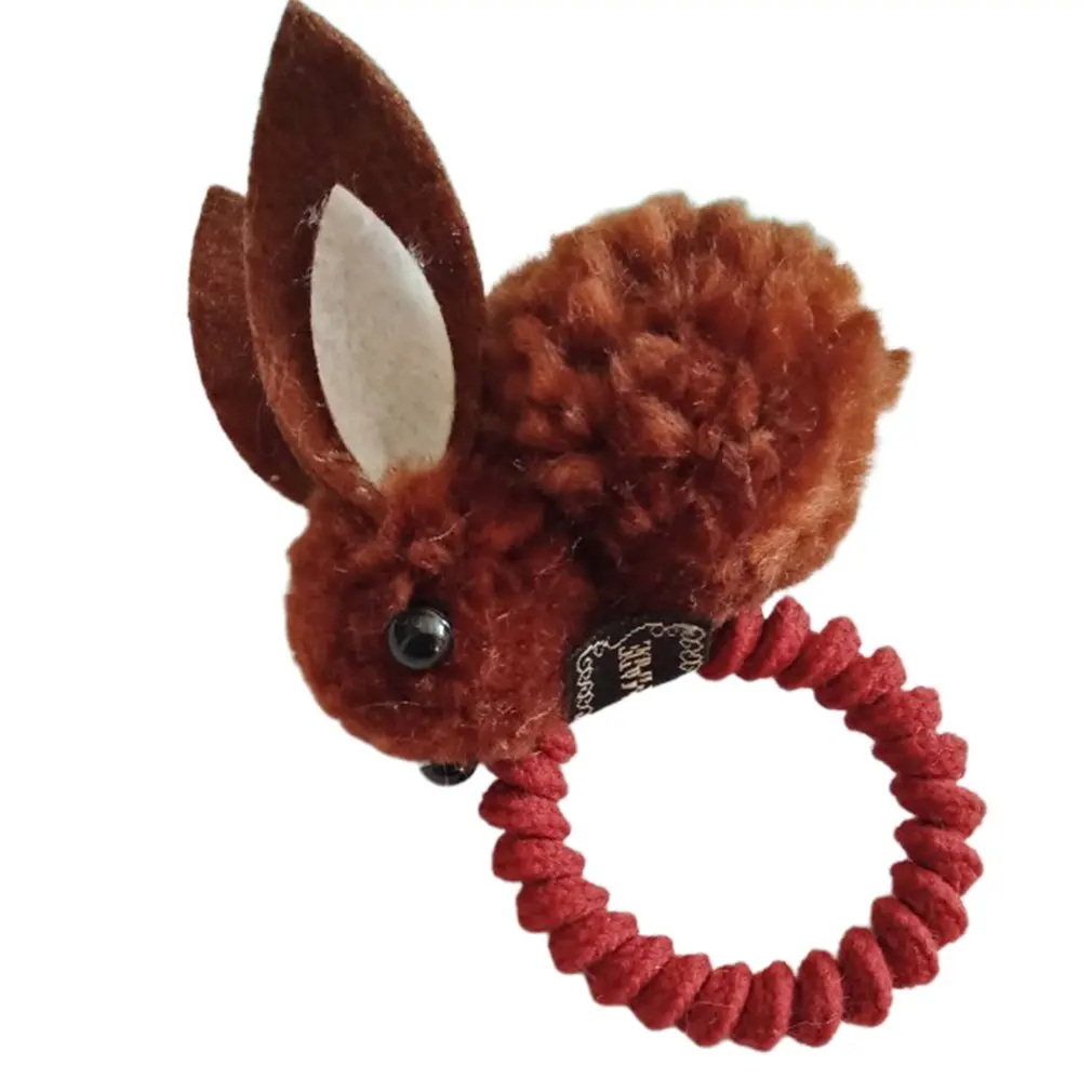 

Fashion Cute Ball Rabbit Hair Ring Female Tie Rope Korean Elastic Rubber Hair Bands Bunny Hair Clip Children's Hair Accessories