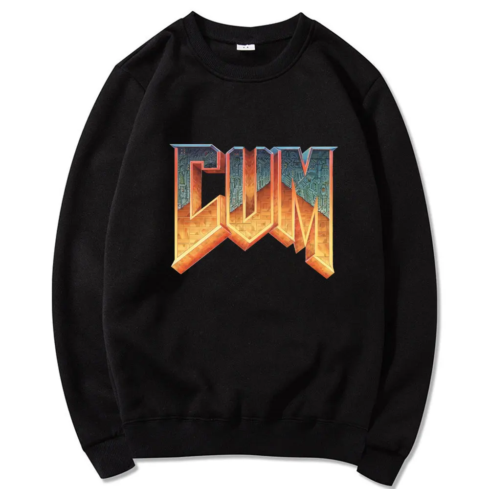 

Doom Cum Shirt Vintage Graphic Printed sweatshirt men Spring and Autumn Long Sleeve Round Neck Hedging Sweatshirt men euro size