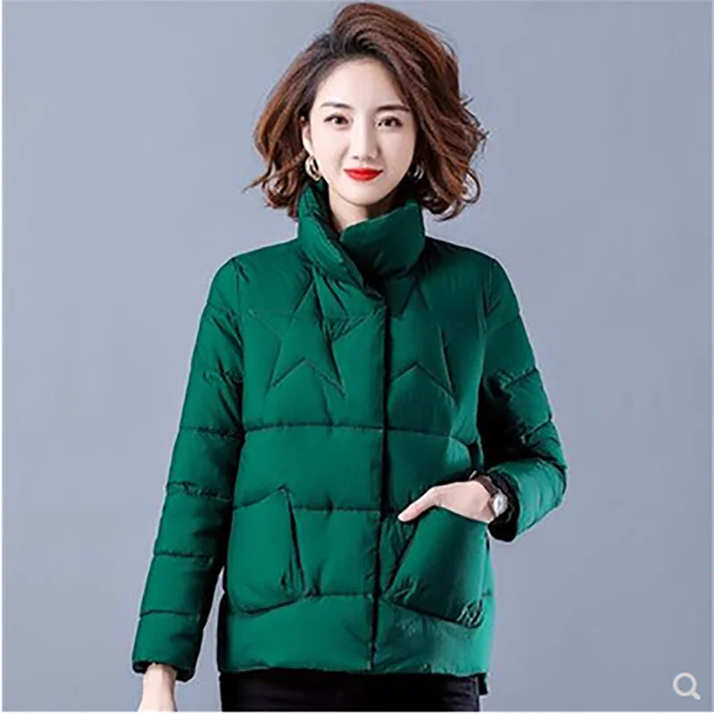 

2021 new winter small padded jacket autumn and winter all-match short anti-season down padded jacket women