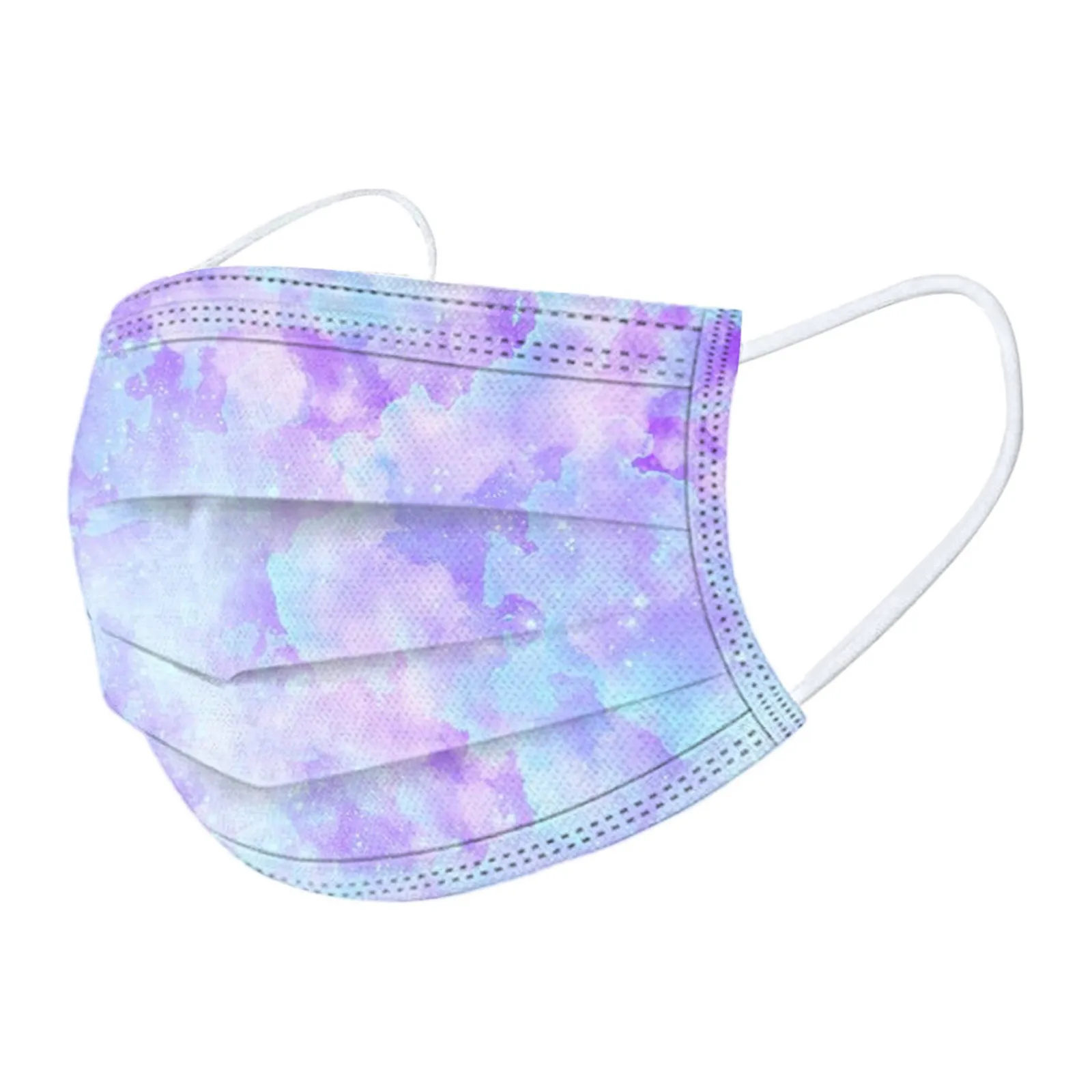 

10PC Children Tie-dye Face Mask 2021 Fashion Gradient Printed Three-Layer Dust-Proof Disposable Mask Mascarillas Fast Delivery