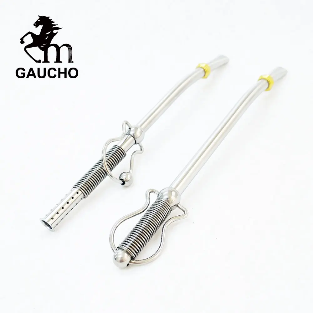 50 шт./лот ковбойские парагвайский чай солома из нержавеющей стали с двойным