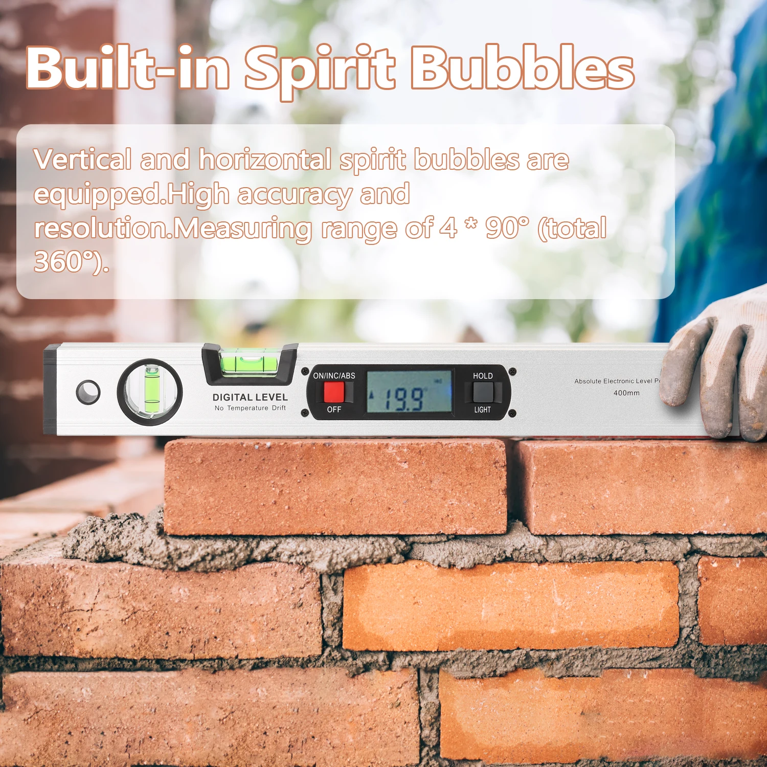 400 мм цифровой транспортир угловой видоискатель электронный уровень 360 градусов