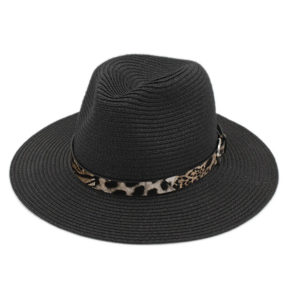 Mistdawn Unisex Plastic Straw Sunhat Panama Jazz Lover Top Hat Floppy Wide Brim Cap Spring Summer Outdoor Party Street Beach | Аксессуары