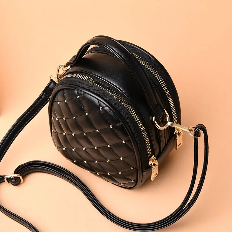 

New women's bags fashion rhombus crossbody bag double layer of small bags with women's bags handbag single shoulder bag