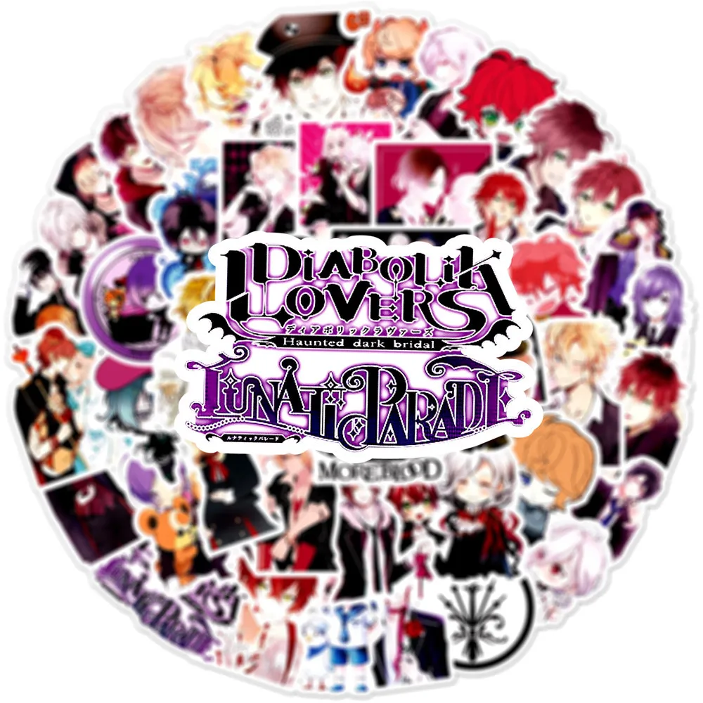 

10/30/50pcs Diabolik Lovers Graffiti Bike Kettle Fridge Decals Cool Helmet Classic Window Case Notebook Car Waterproof Diy