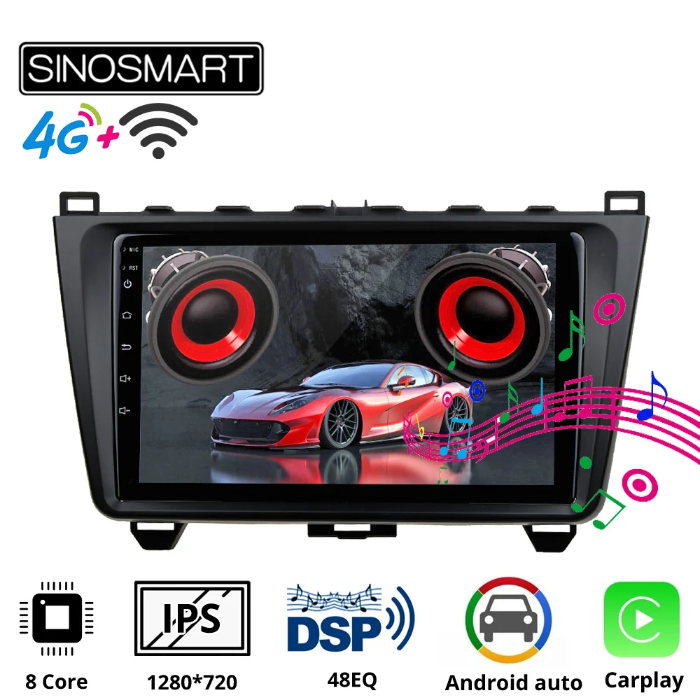 SINOSMART автомобильный gps навигационный плеер для Mazda 6 поддержка BOSE Soundsport бесплатное