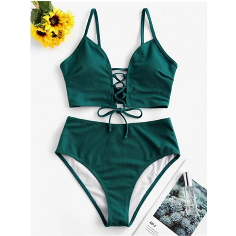 

Сексуальный глубокий v-образный вырез, бикини, 2020 пуш-ап купальник Для женщин Комплект из 2 предметов купальные костюмы женские купальный ко...