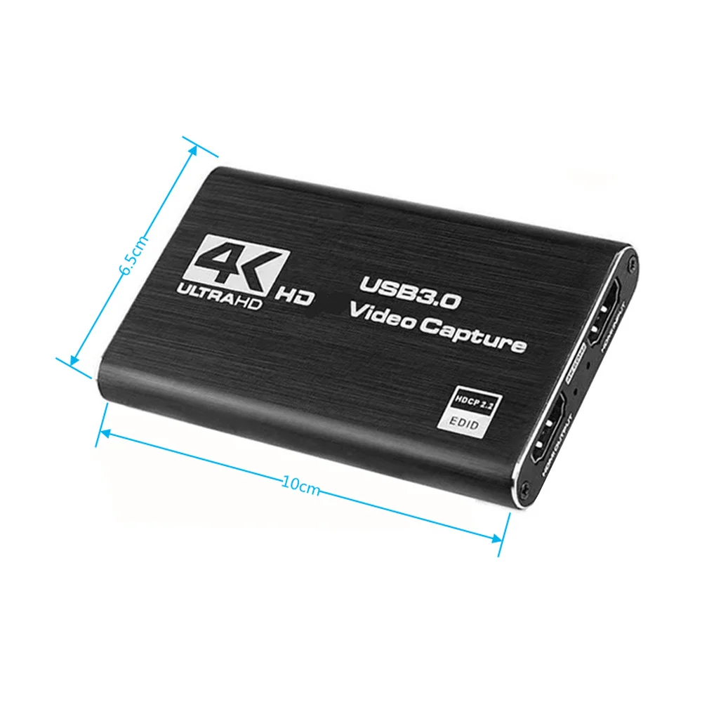 4K HDMI-совместимая карта видеозахвата USB 3 0 1080P 60fps HD видеозаписывающее устройство