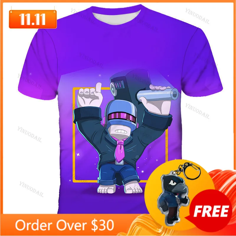 

Mr.P Children's Crow Shoot Game 3D T-shirt Womens Clothing MAX Nita T Shirt star Women Kids Tops 2021 Shirt Boys Girls