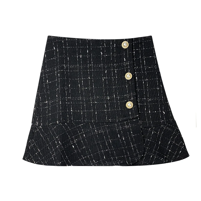 

Autumn Winter 2021 New Women's Skirt Dress Fashion Sexy Plaid Skirt High Waist A-line Skirts for Women Korean Version