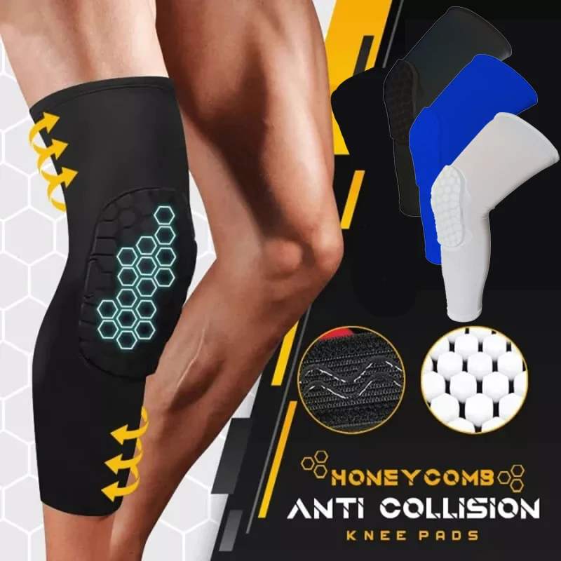

Basketball Knee Pads Honeycomb Anti Collision Antislip Leg Sleeve Protective Pad Knee Support For Men Women Outdoor Sports Qw