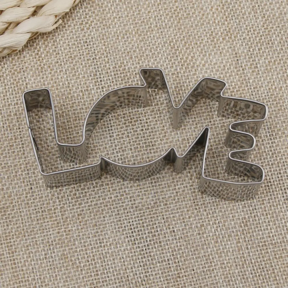 1 шт. форма для печенья в форме сердца из нержавеющей стали с надписью Love выпечки