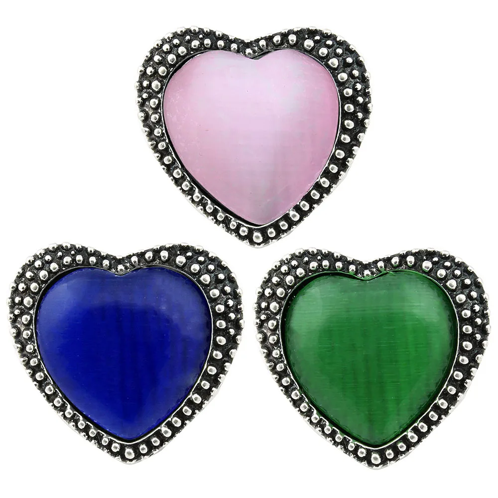 5 шт./лот новые застежки ювелирные изделия винтажные Стразы Сердце 18 мм застежка