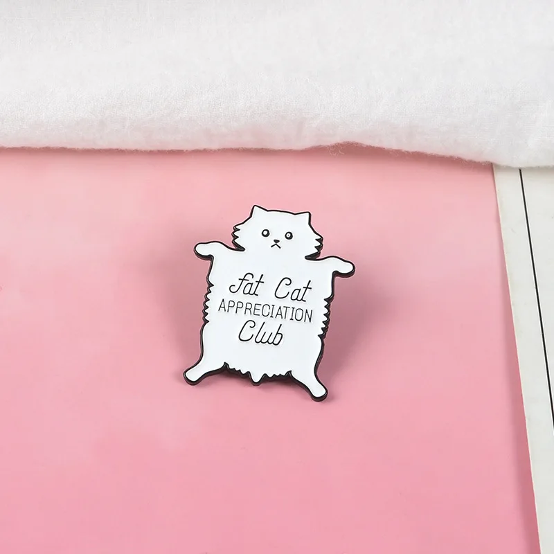 Мультяшный значок для полных кошек милый волшебный кот горох розовый кролик