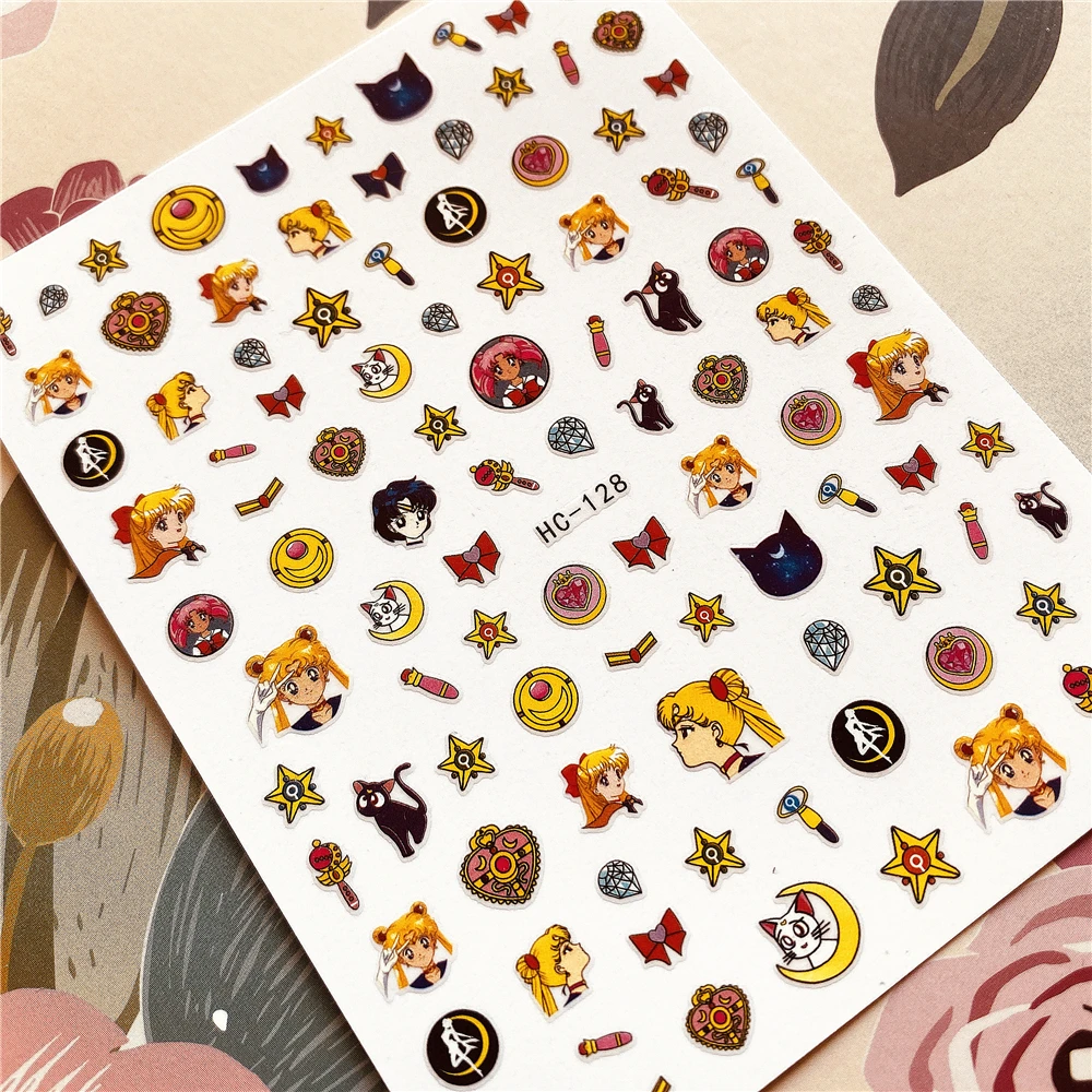 HC-051 до 217 Мёд письмо 3D задняя клей для ногтей Наклейка наклейки украшение