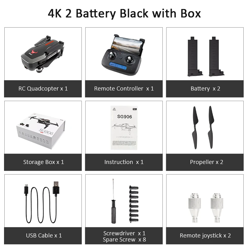 Black 2Battery CB ZLRC Beast SG906 gps 5G wifi FPV с селфи складной 4K 1080P Ультра HD камера RC Дрон Квадрокоптер RTF VS XS812 XS809HW SG106 - Цвет: Black 2Battery CB
