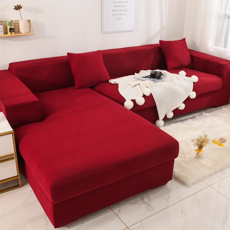 

BEESALY Elastic Sofa Cover Stretch Tight Wrap All-inclusive Sofa Covers for Living Room L shape Couch Cover Chair Sofa Cover
