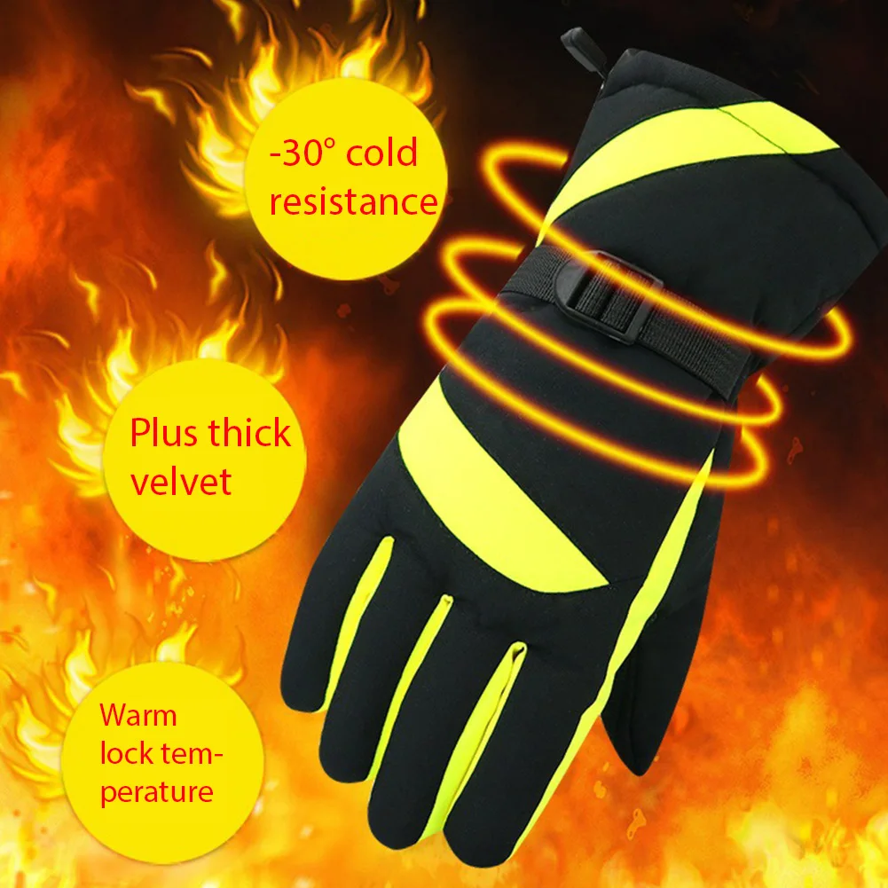 

Men Mittens Riding Ski Gloves Snowmobile Outdoor Cycling Sports Waterproof Climbing Windproof Insulated Snowboarding Winter Warm