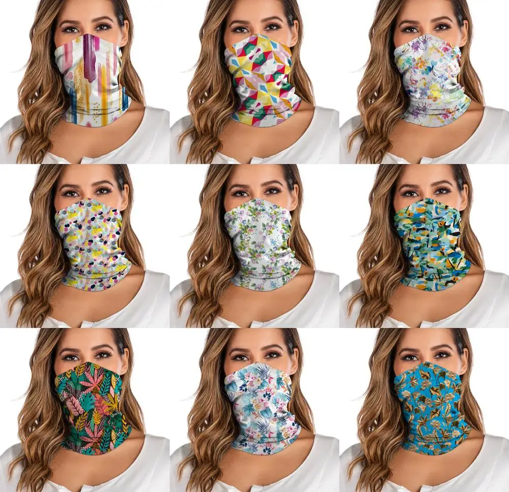 Унисекс моющийся Rave бандана шеи Gaiter труба головной убор для женщин мужчин лицо
