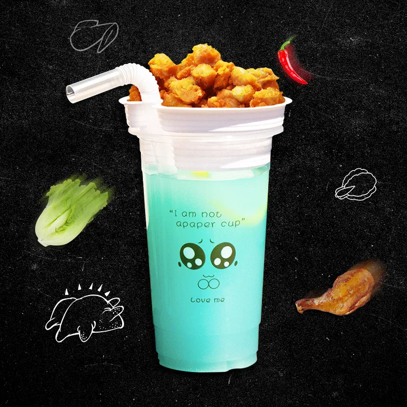 50 шт. высококачественные креативные прозрачные пластиковые чашки тарелка для