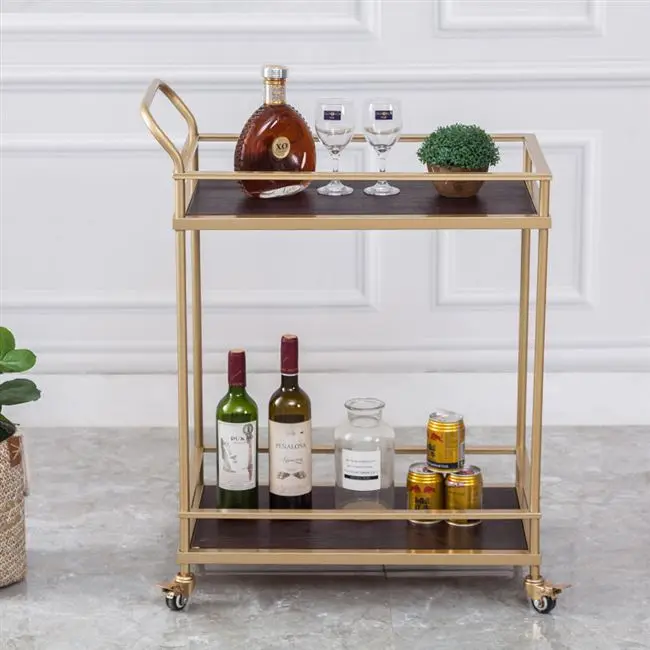 Европейская Золотая тележка для напитков в гостиницах ресторанах креативная