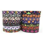 10 ярдовпартия, эластичная лента для браслета 58 дюйма, с принтом тыквы, летучей мыши, черепа, замка