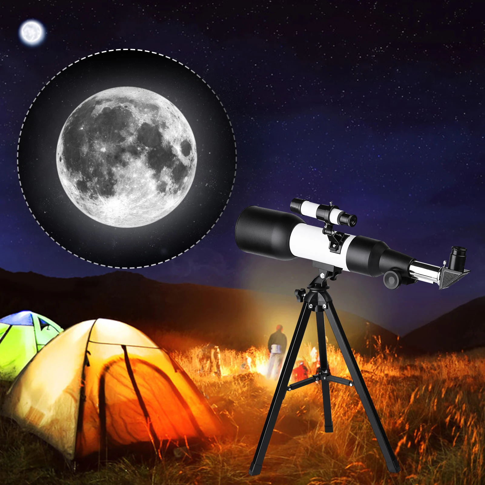 

90X1.5 преломляющий астрономический телескоп мощный Монокуляр наружная Зрительная труба со штативом для детей подарок для начинающих H20mm