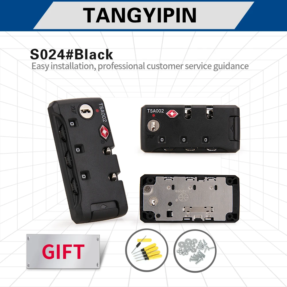 

Замки TANGYIPIN S024 для багажа, аксессуары, универсальная сменная Пряжка, чехол на колесиках, прочный таможенный Противоугонный замок