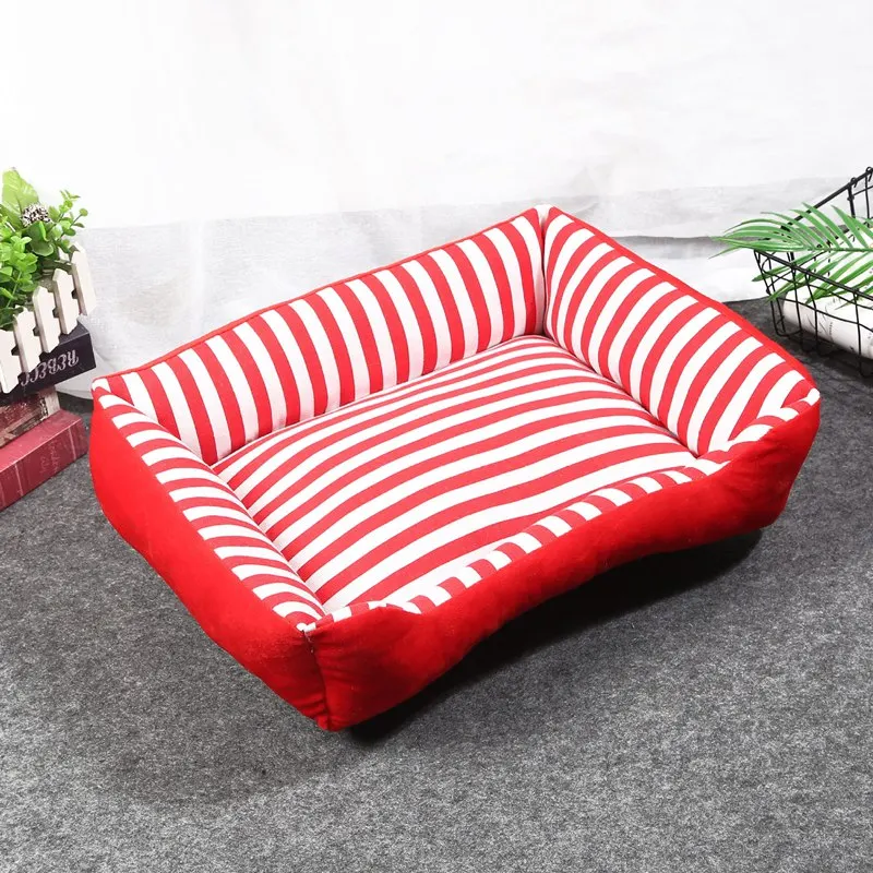 Лидер продаж диван для собак прямоугольная кровать Полосатое гнездо щенка