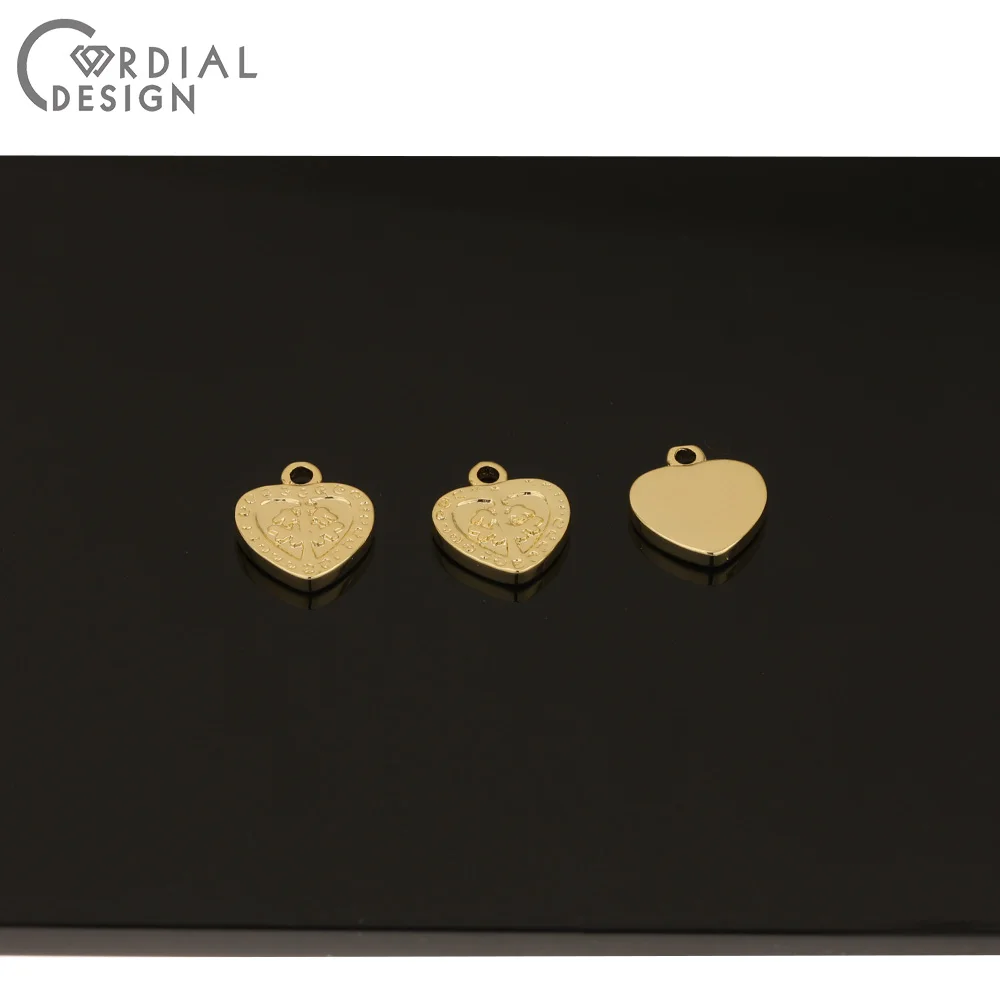 

Cordial Design 50Pcs 11*12MM Jewelry Accessories/Charms/Heart Shape/Copper/Hand Made/DIY Pendant/Jewelry Findings & Components