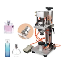 pneumatic perfume bottle sealing machine metal capping machine glass bottle cosmetic skin care products liquid locking machine