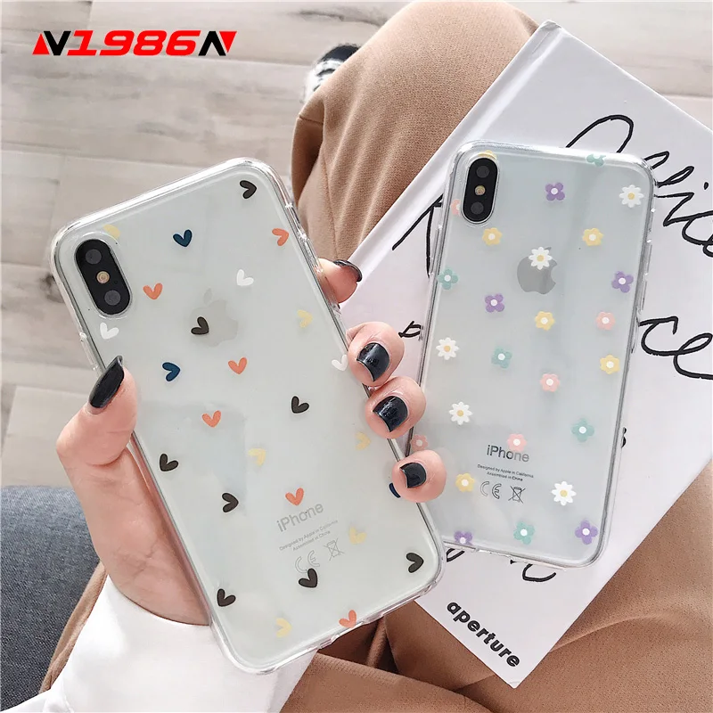 Чехол N1986N для телефона iPhone 6 6s 7 8 Plus X XR XS Max модный красивый прозрачный мягкий чехол