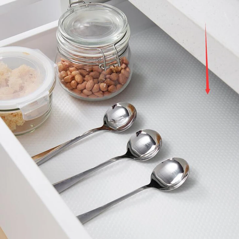 

High Quality Waterproof Oilproof Shelf Cover Mat Drawer Liner Cabinet Non Slip Table Adhesive For Kitchen Cupboard Refrigerator