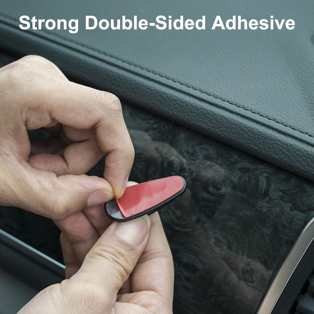 

4Pcs Mini Car Hooks Organizer Interior Dashboard Self Adhesive Hook Holder For USB Cable Earphone Keychain Auto Fastener Clip