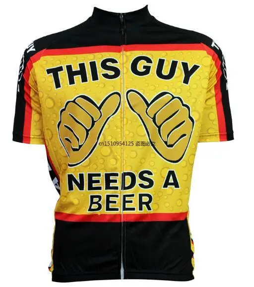 

2021 Cycling Jersey Bike/Bicycle shirt This Guy Needs A Beer cycling clothing