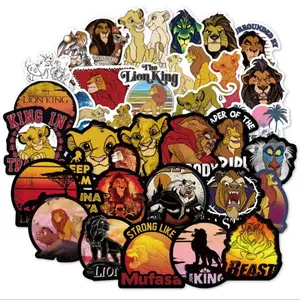 50pcs disney pvc waterproof lion king stickers animals cool sticker for laptop car styling phone bicycles luggage motorcycle free global shipping