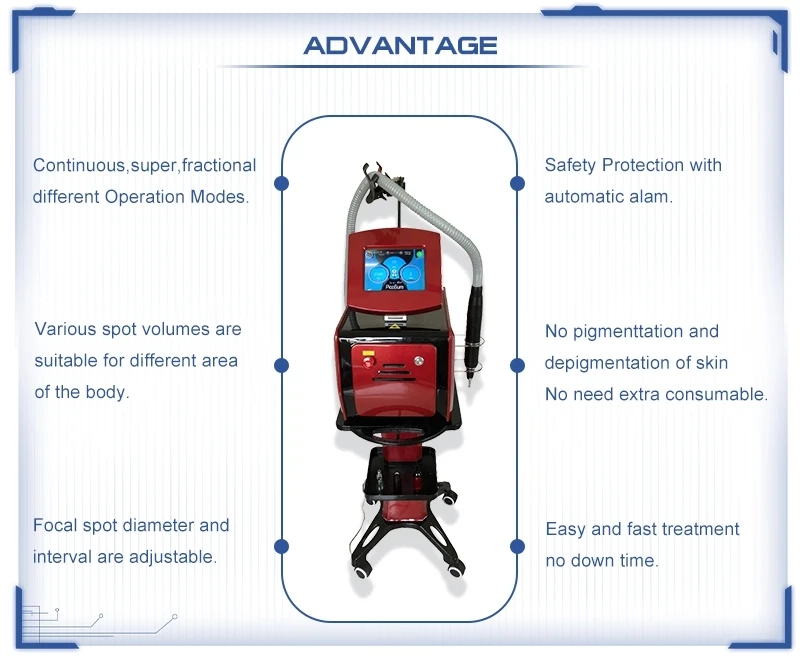 Красный лазер точка пикосекундный/755nm 1064nm 532nm 1032nmtattoo для удаления клиническое использование
