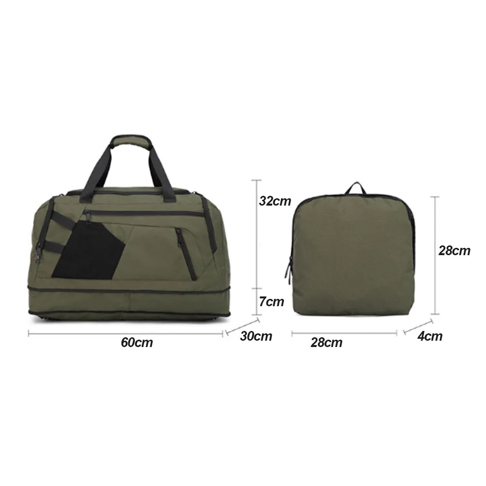 

Large Travel Handbag Fit For Trolley Case Men Foldable Bag With Shoes Pocket Weekend Carry On Luggage Duffle Shoulder Bags XA41C