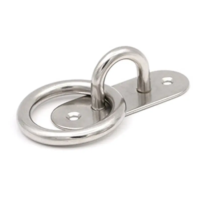 

X7AE Ceiling Wall Mount Hook Heavy Duty Pad Eye Plate 304 Stainless Steel for Yoga Hammocks /Boat