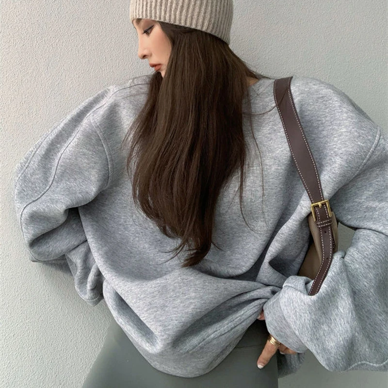 Новинка 2021 флисовые толстовки свободный уличный топ в Корейском стиле на осень и