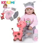 KEIUMI DIY 23 дюйма полностью силиконовые куклы Новорожденные девочки модные индивидуальные куклы Новорожденные девочки куклы детские подарки на день рождения Рождество