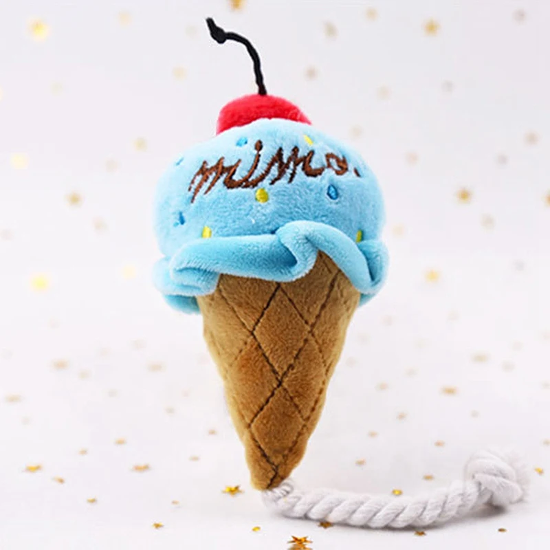 Горячая продажа игрушки пищащие для собак в форме мороженого щенков кошек