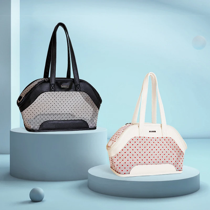 Pet Bag Dog Transport Backpack Dogs Travel Carrier Breathable PU Mesh Fabric Outdoor Single Shoulder Bags | Дом и сад