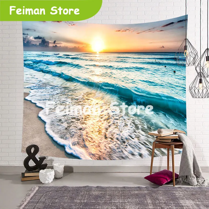 Индийский Печатный МАНДАЛА ГОБЕЛЕН Настенный декор богемное море печатных