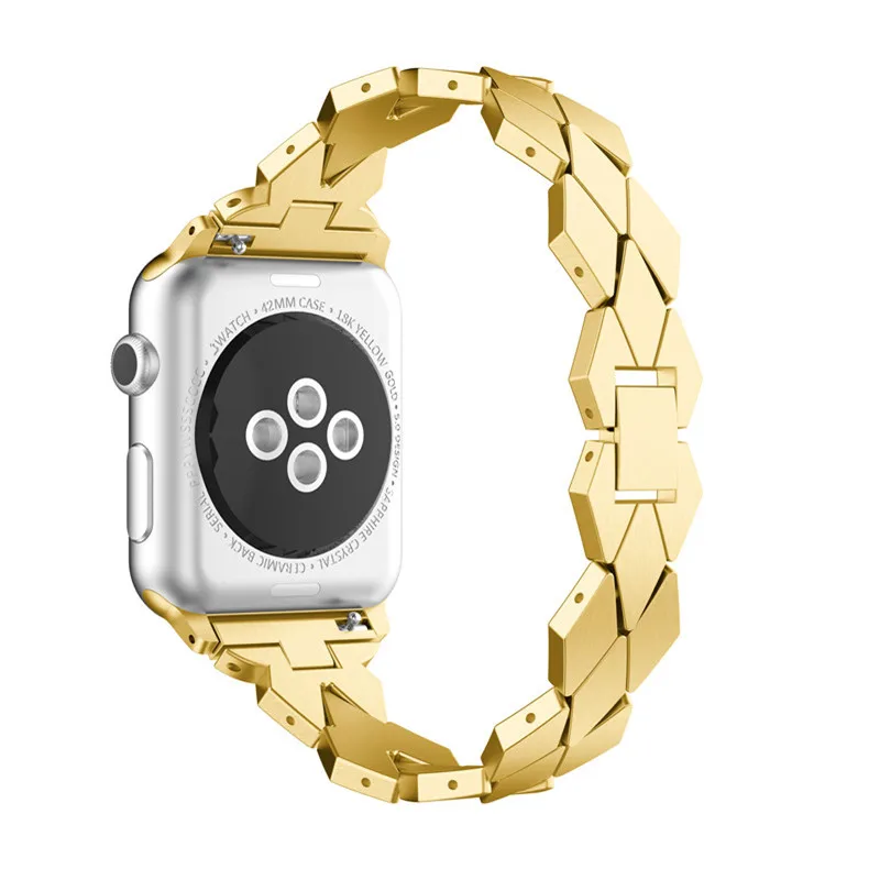 Ремешок для часов Apple Watch Band 44 мм 40 38 42 металлические стразы браслет из нержавеющей