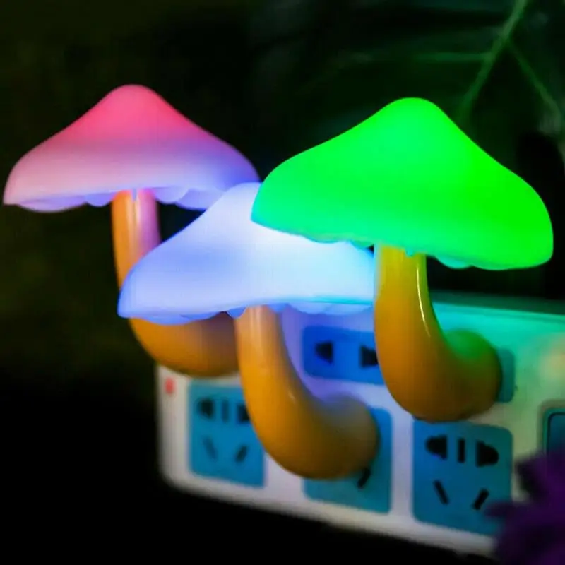 

Рождественский подарок светодиодный ночные светильники в форме грибов, автоматический датчик, декор для спальни, настенные светильники дл...