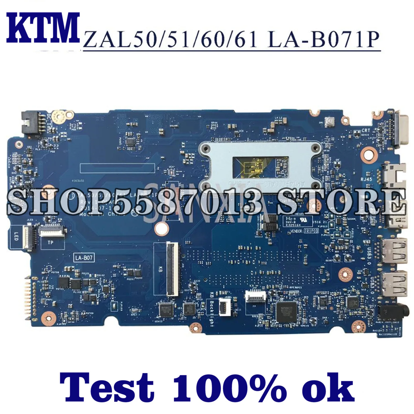 

KEFU LA-B071P Laptop motherboard for DELL Latitude 14-3450 original mainboard I5-5200U CPU